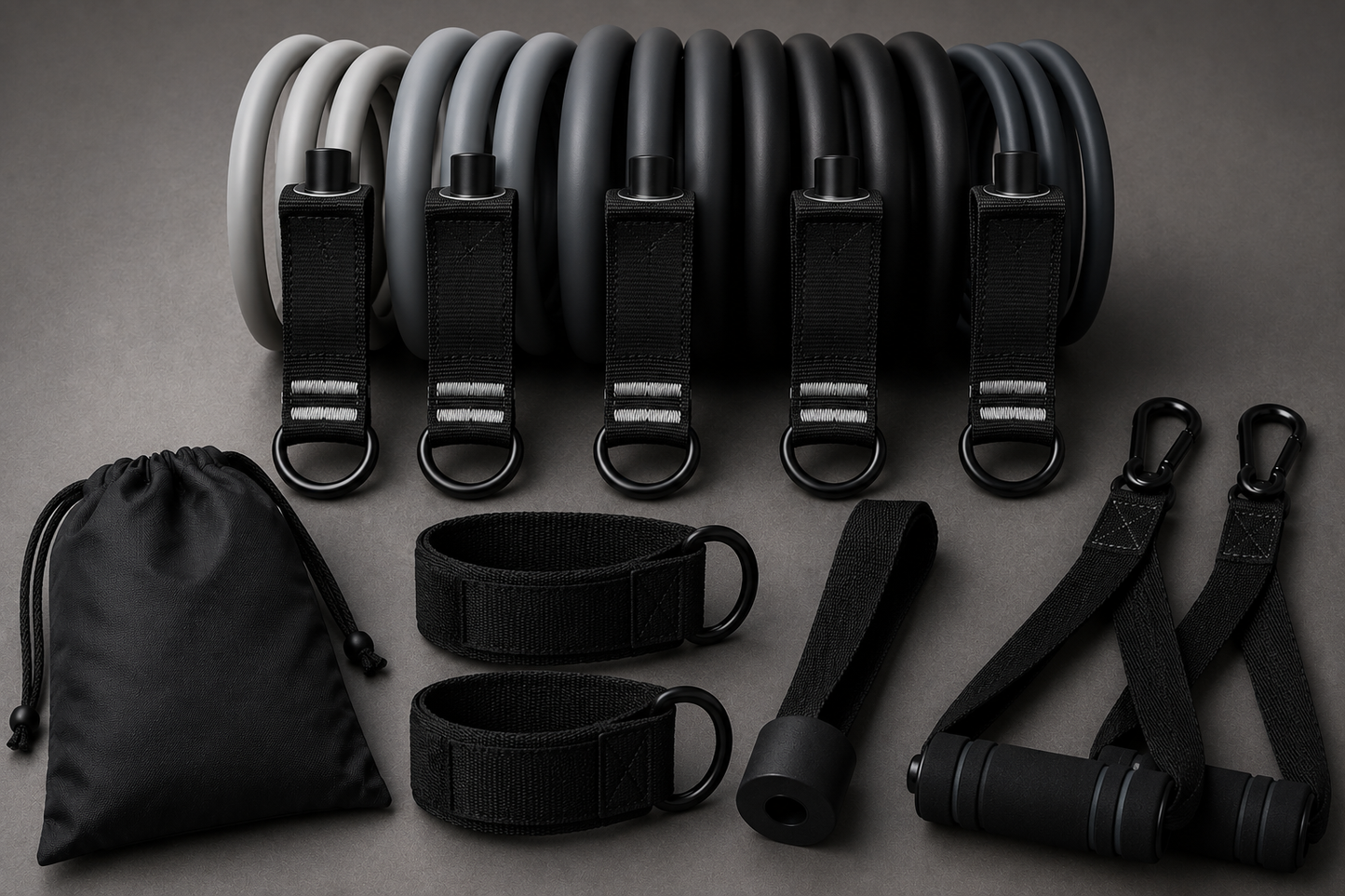Resistance Band Set – Complete Home Gym System (Up to 150 lbs)