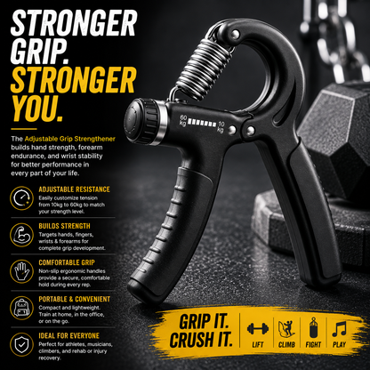 Adjustable Grip Strengthener – Hand & Forearm Trainer