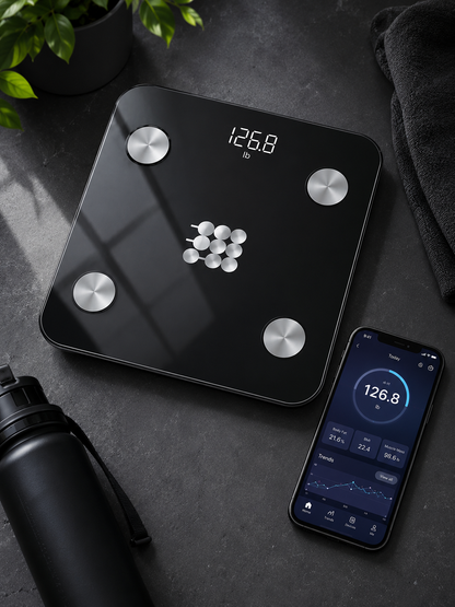 Bluetooth Smart Body Weight Scale with App Sync, Digital BMI Bathroom Scale