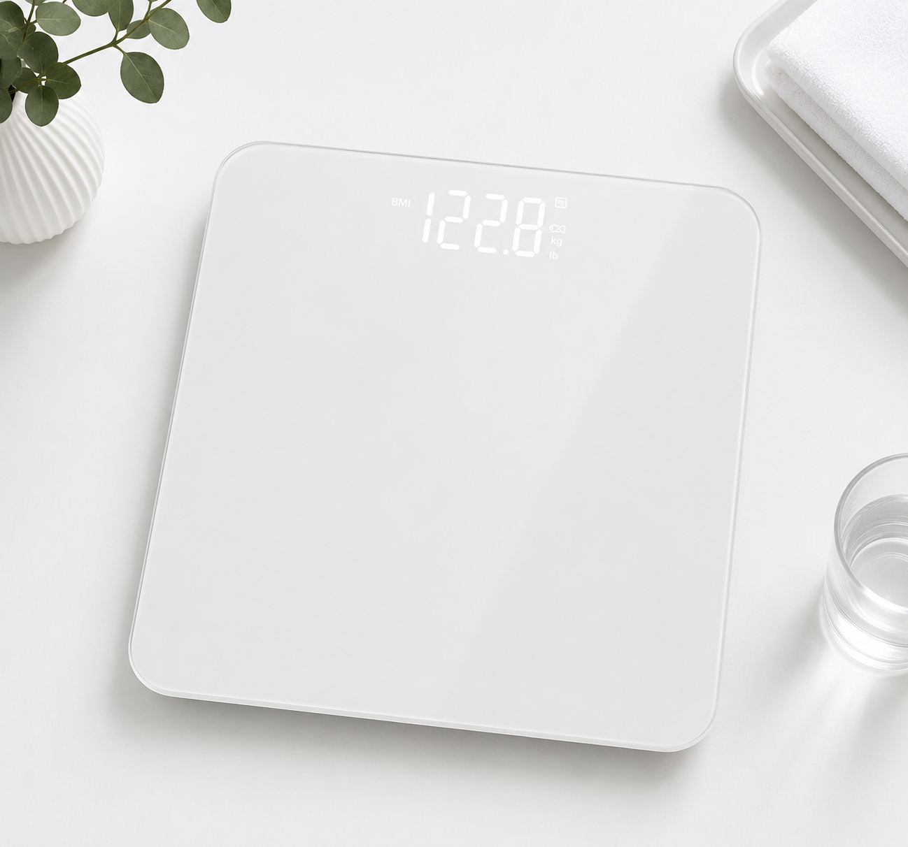 Smart Digital Bathroom Scale with Bluetooth App Sync and Body Composition Tracking