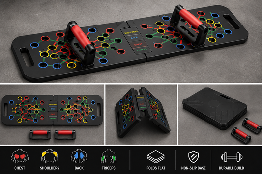 Color-Coded Push-Up Board – 30-in-1 Home Workout System