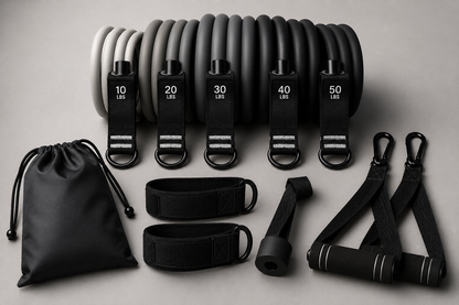 Resistance Band Set – Complete Home Gym System (Up to 150 lbs)