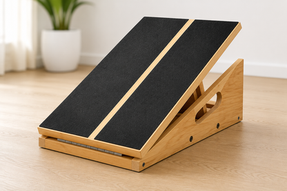 Professional Adjustable Wooden Slant Board for Calf Stretching, Balance & Foot Therapy