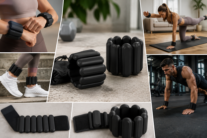 Adjustable Wrist & Ankle Weights for Walking, Yoga, Pilates, Dance & Home Fitness